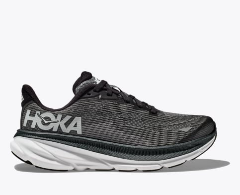 HOKA NIÑO ZAPATILLA CLIFTON 9 YOUTH BLACK/WHITE