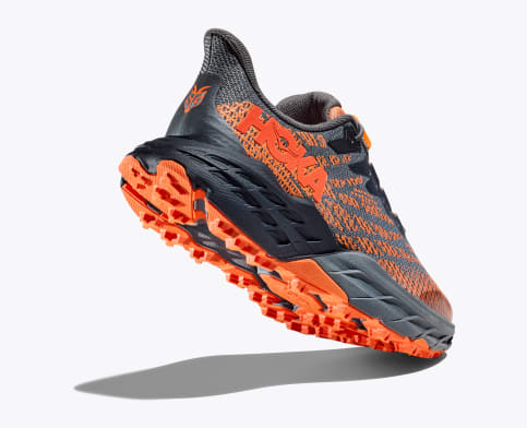 HOKA NIÑO ZAPATILLA SPEEDGOAT 5 YOUTH CASTLEROCK/VIBRANT ORANGE