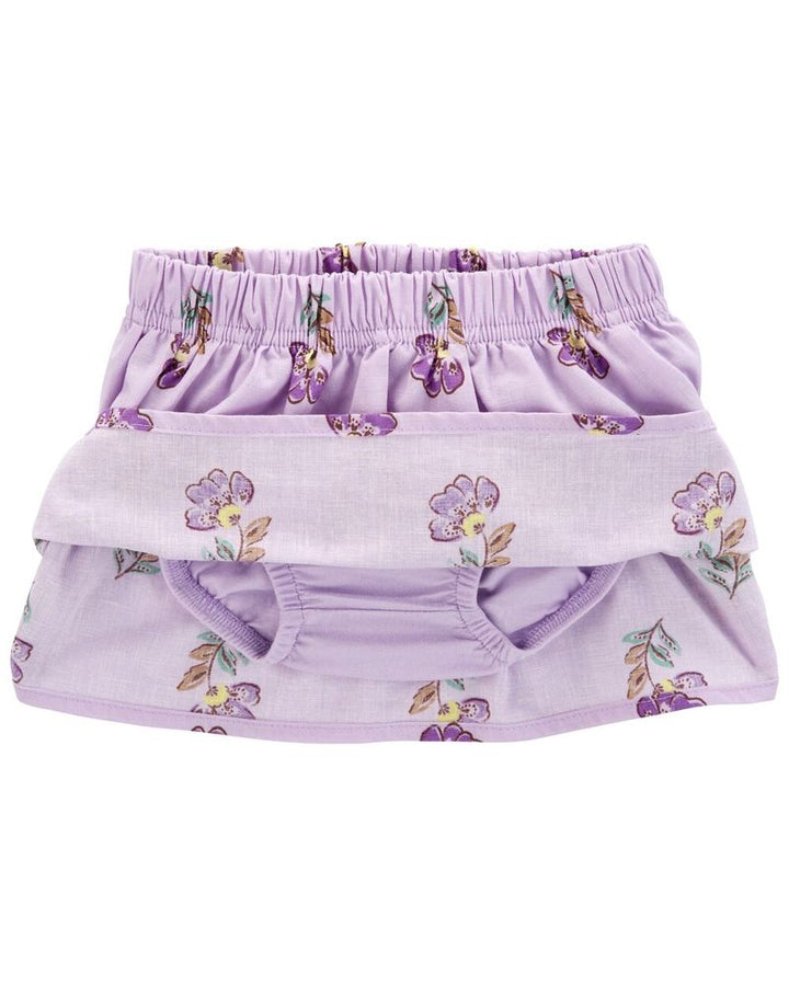 CARTERS BEBE NIÑA CONJ. DE FALDA PURPLE FLORAL