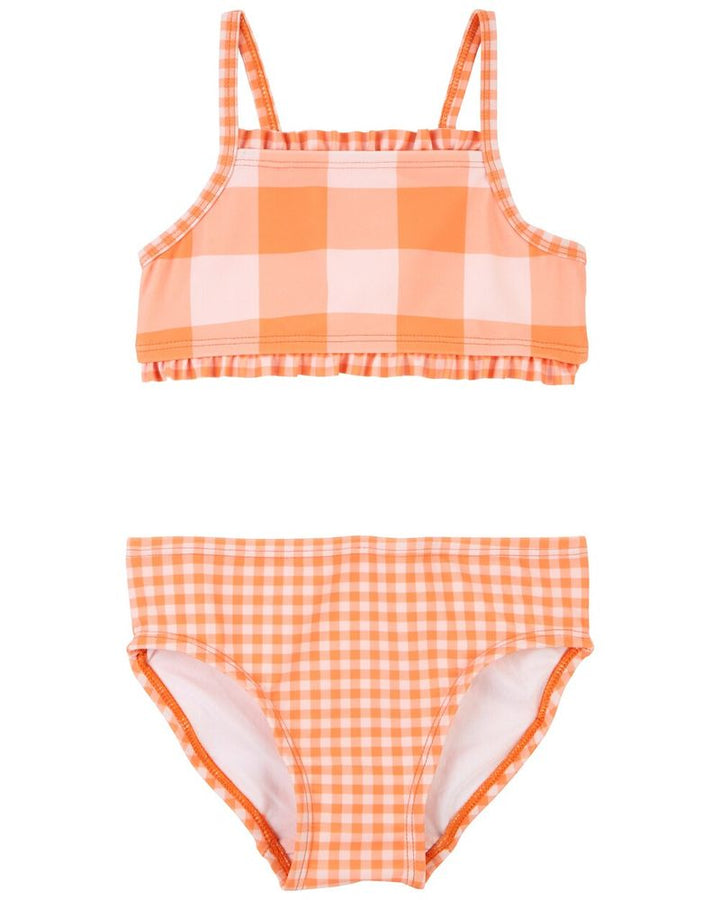 CARTERS NIÑA VESTIDO DE BAÑO ORANGE GINGHAM BIKINI