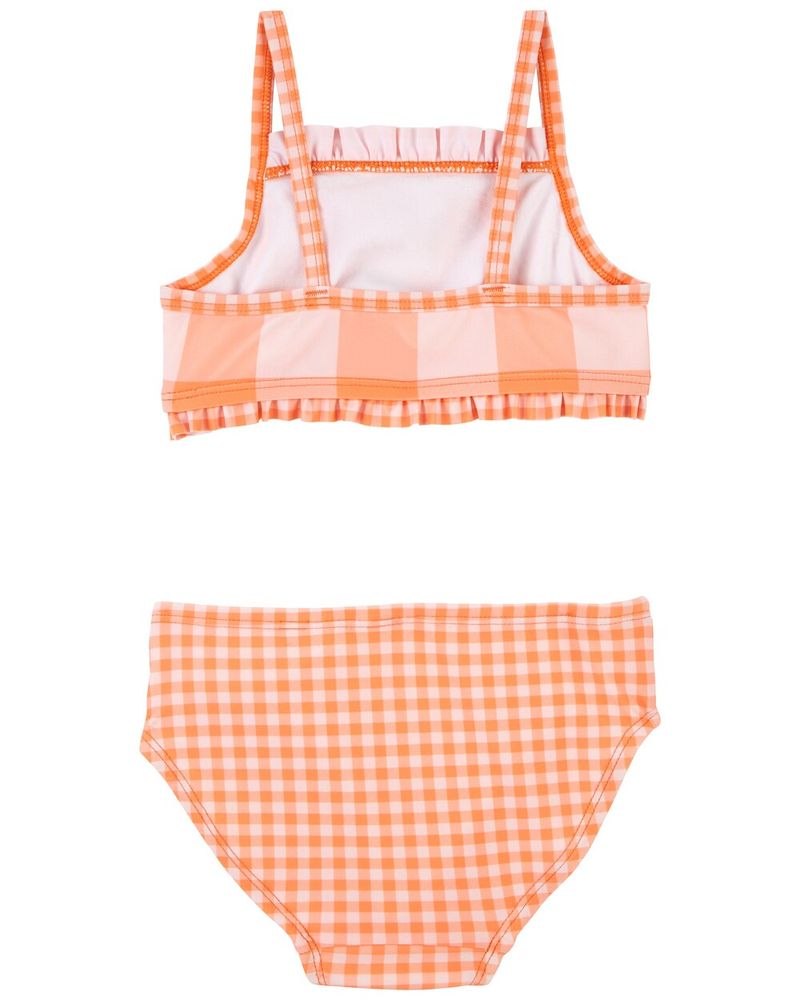 CARTERS NIÑA VESTIDO DE BAÑO ORANGE GINGHAM BIKINI