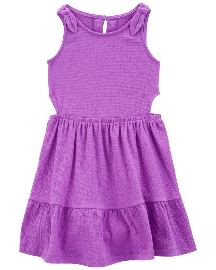 CARTERS NIÑA VESTIDO PURPLE KNIT GAUZE