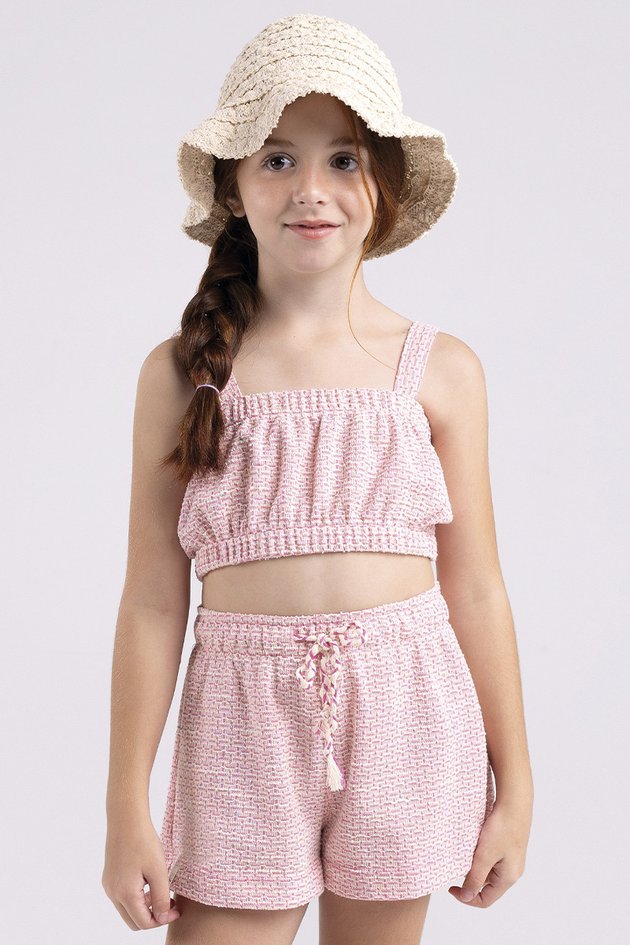 BUGBEE NIÑA CONJ. DE SHORT ROSADO