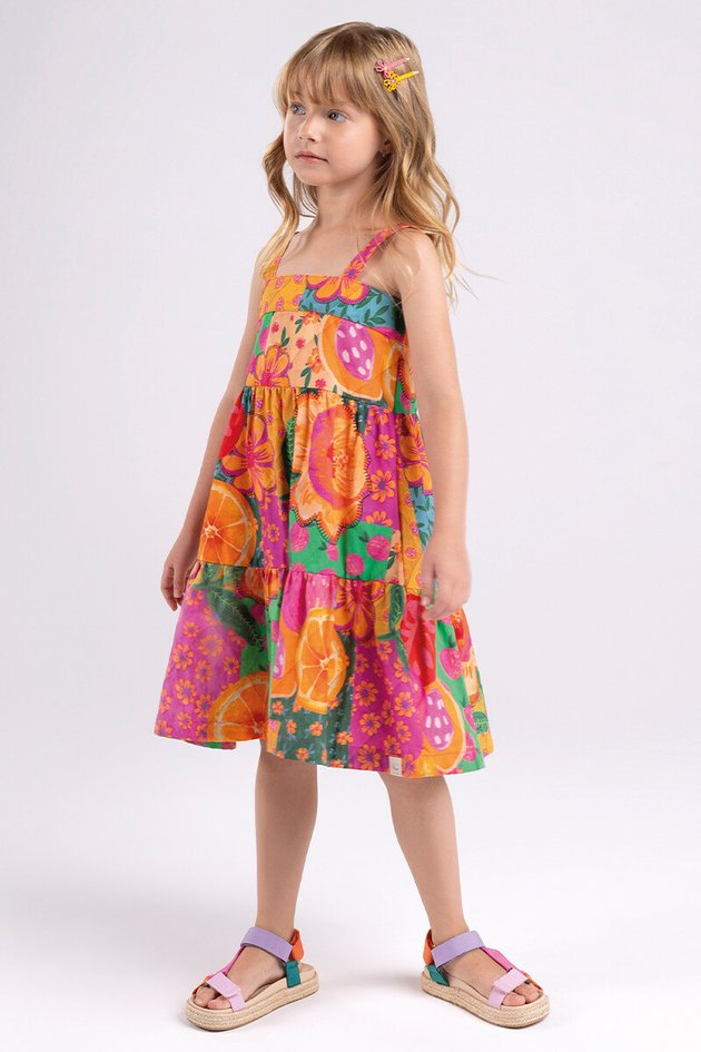 BUGBEE NIÑA VESTIDO PATCHWORK