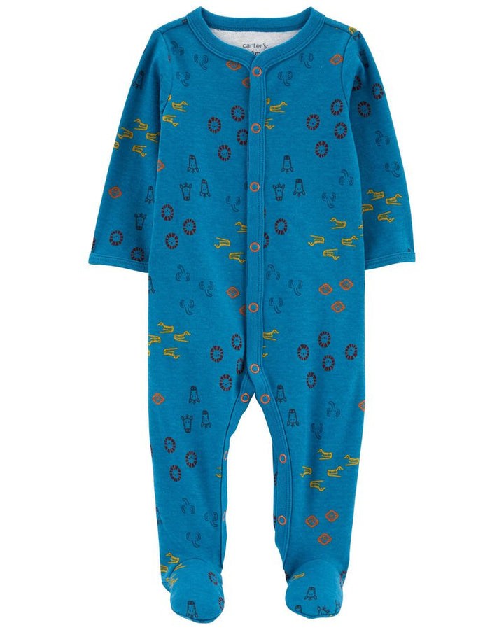 CARTERS BEBE NIÑO PIJAMA BLUE MULTI PRINT