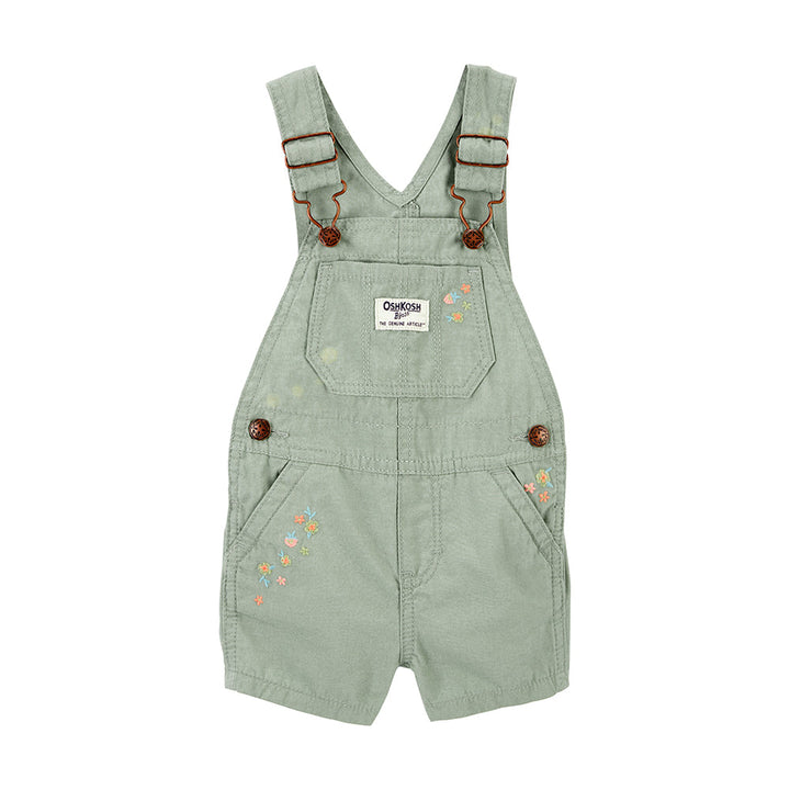 OSHKOSH BEBE NIÑA OVEROL SHORT GREEN