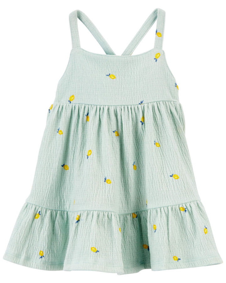 OSHKOSH BEBE NIÑA VESTIDO GREEN LEMON