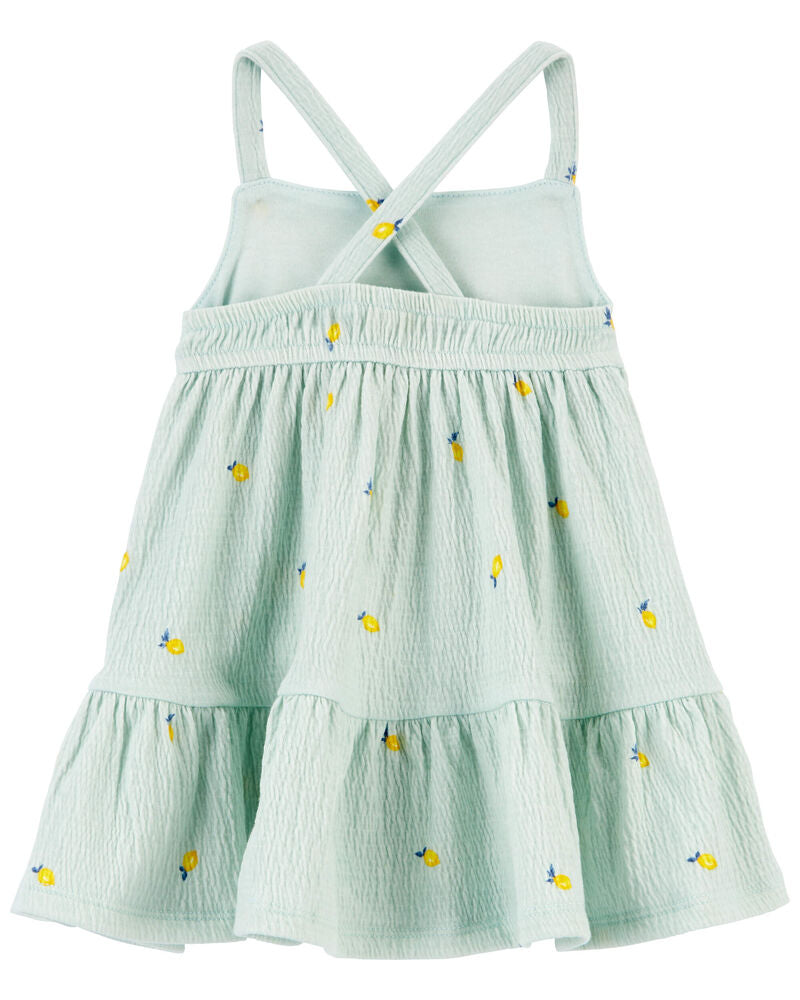 OSHKOSH BEBE NIÑA VESTIDO GREEN LEMON