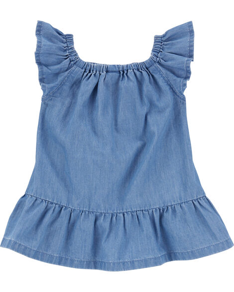 CARTERS BEBE NIÑA VESTIDO CHAMBRAY