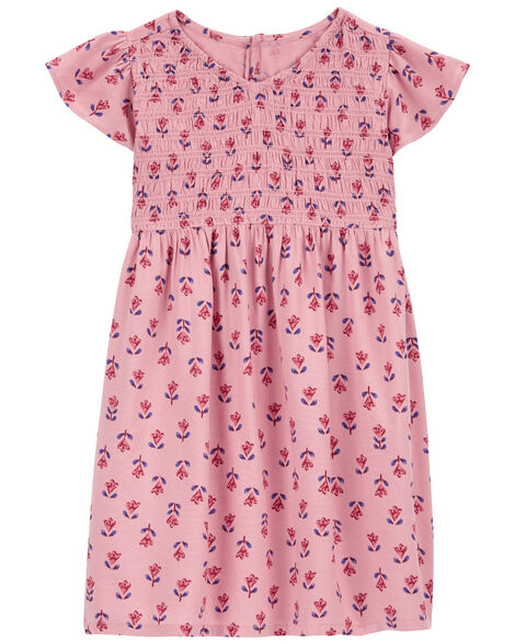 CARTERS BEBE NIÑA VESTIDO PINK FLORAL TWILL