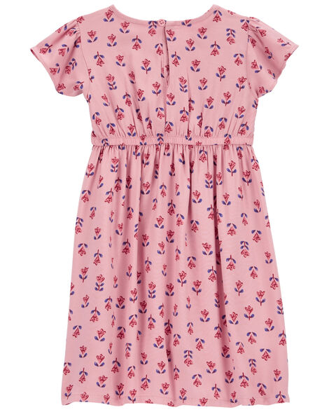 CARTERS BEBE NIÑA VESTIDO PINK FLORAL TWILL