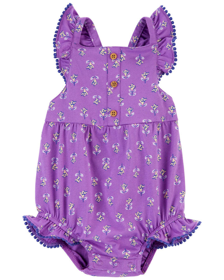 CARTERS BEBE NIÑA OVEROL PURPLE FLORAL