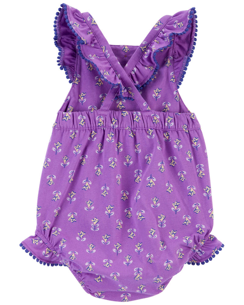 CARTERS BEBE NIÑA OVEROL PURPLE FLORAL