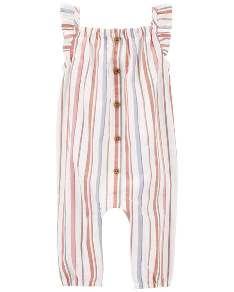 CARTERS BEBE NIÑA OVEROL MULTI STRIPE