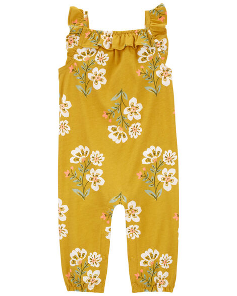 CARTERS BEBE NIÑA OVEROL GOLD FLORAL