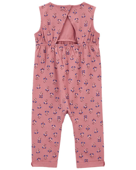 CARTERS BEBE NIÑA OVEROL PINK FLORAL PRINT