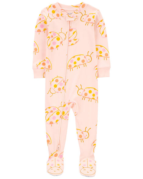 CARTERS BEBE NIÑA PIJAMA PEACH LADYBUG