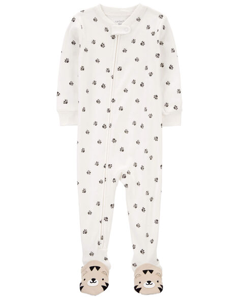 CARTERS BEBE NIÑO PIJAMA IVORY TIGER PAW