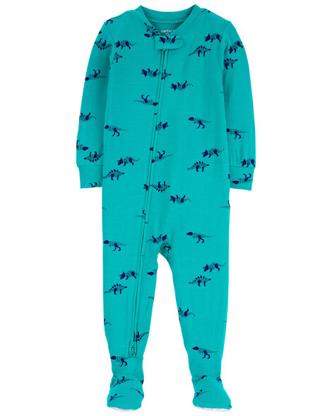 CARTERS BEBE NIÑO PIJAMA TEAL DINOSAUR