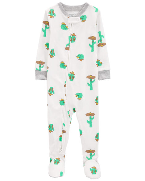 CARTERS BEBE NIÑO PIJAMA IVORY CACTUS