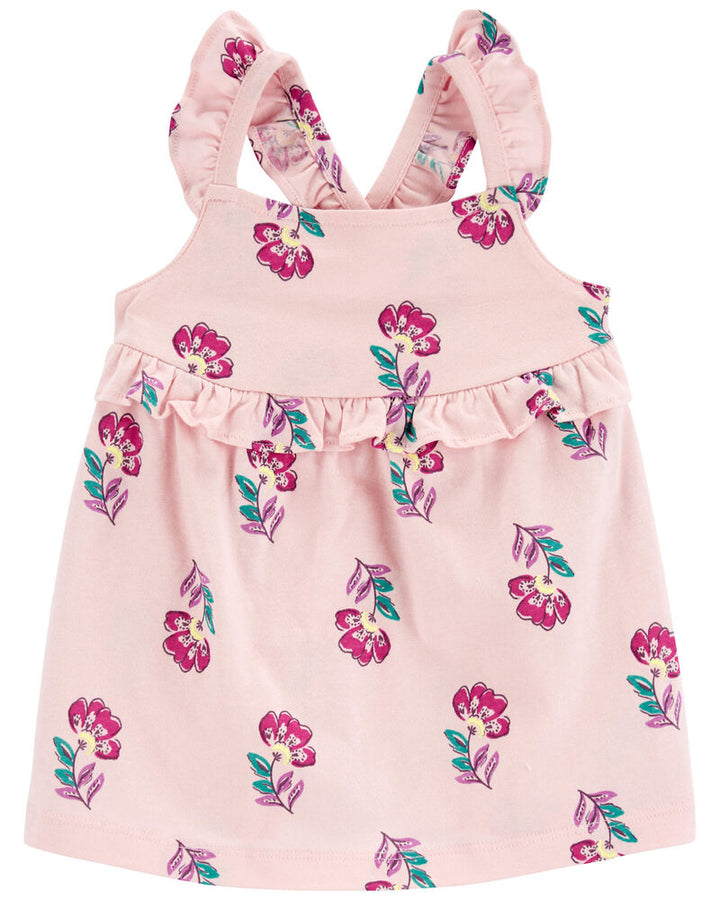 CARTERS BEBE NIÑA VESTIDO PINK FLORAL PRINT