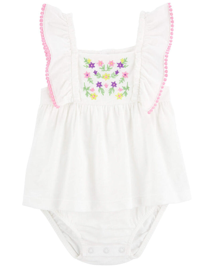 CARTERS BEBE NIÑA VESTIDO IVORY W/ FLORAL