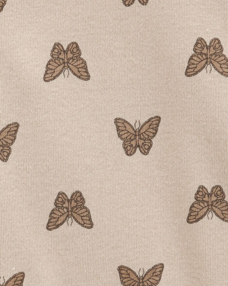 CARTERS BEBE NIÑA CONJ. DE PANTALON TAN/BLACK BUTTERFLY