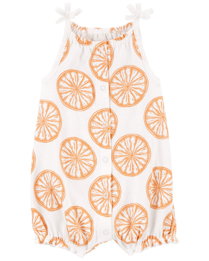 CARTERS BEBE NIÑA OVEROL ORANGE IVORY PRINT