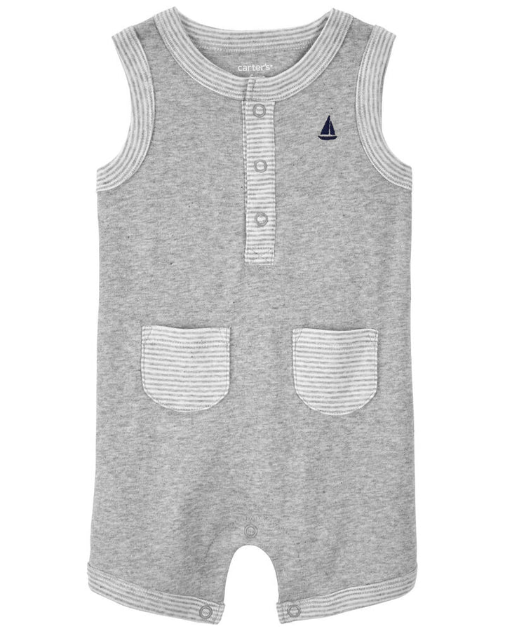 CARTERS BEBE NIÑO OVEROL HEATHER GREY