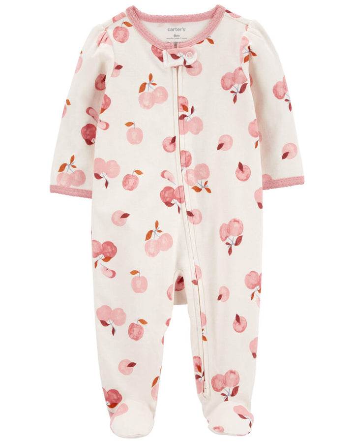 CARTERS BEBE NIÑA PIJAMA IVORY APPLE PRINT