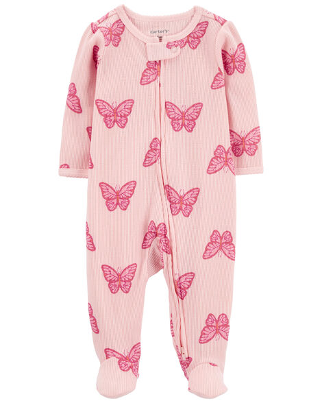 CARTERS BEBE NIÑA PIJAMA PINK BUTTERFLY PRINT