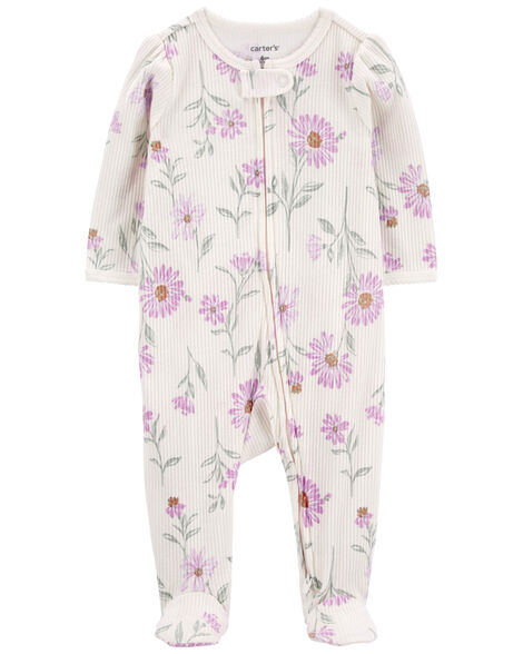 CARTERS BEBE NIÑA PIJAMA IVORY FLORAL PRINT