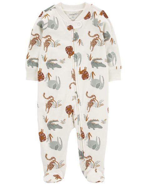 CARTERS BEBE NIÑO PIJAMA IVORY ANIMAL PRINT