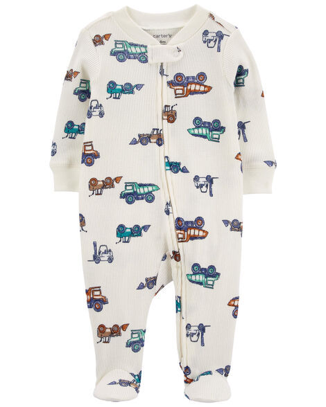 CARTERS BEBE NIÑO PIJAMA IVORY MULTI COLOR CAR