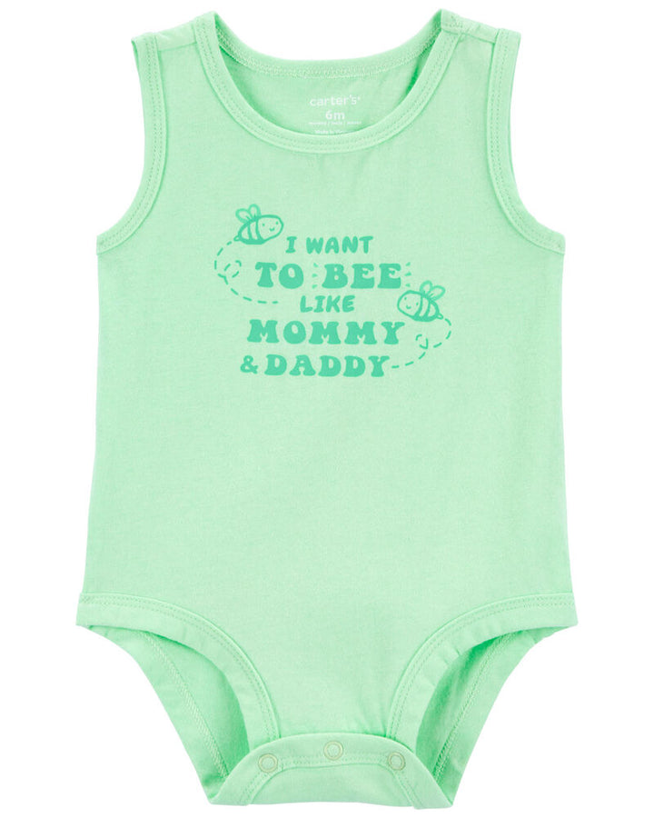 CARTERS BEBE NIÑO BODY GREEN MOMMY AND DADDY