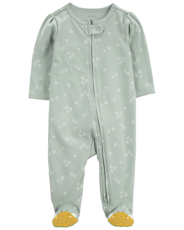 CARTERS BEBE NIÑA PIJAMA GREEN FLORAL