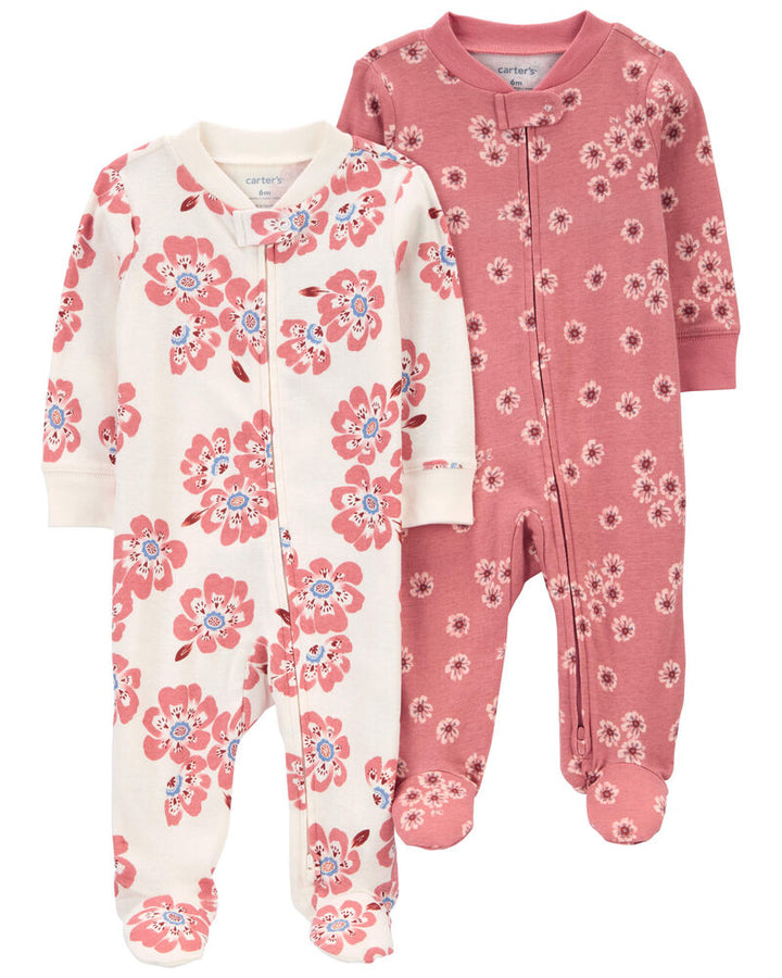 CARTERS BEBE NIÑA PIJAMA PINK FLORAL