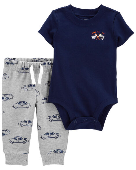 CARTERS BEBE NIÑO CONJ. DE PANTALON NAVY RACE CAR