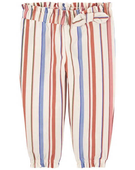 CARTERS BEBE NIÑA CONJ. DE PANTALON SOLID PINK MULTI STRIPE