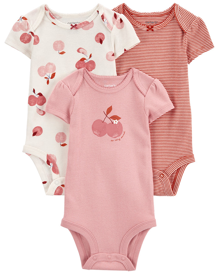 CARTERS BEBE NIÑA BODY CHERRY INTERNATIONAL 3PK