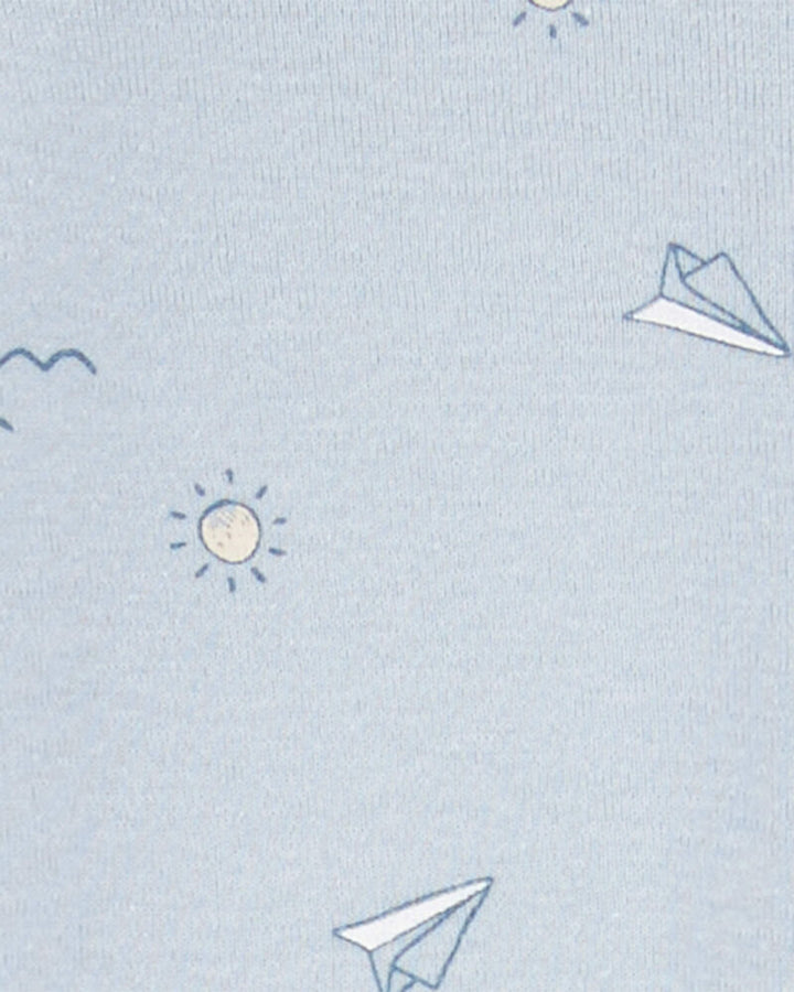 CARTERS BEBE NIÑO PIJAMA BLUE PAPER AIRPLANE