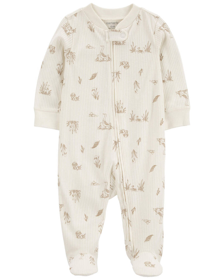 CARTERS BEBE NIÑA PIJAMA IVORY GOOSE PRINT