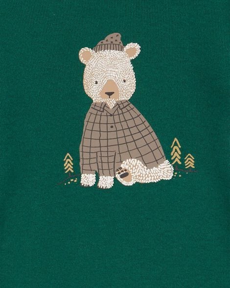 CARTERS BEBE NIÑO CONJ. DE PANTALON BEAR GREEN