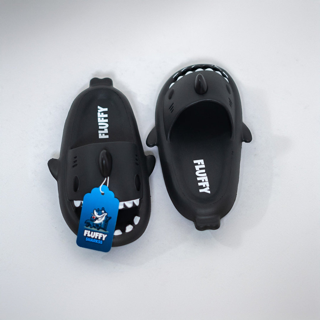 FLUFFY NIÑO CHANCLETA DEEP BLACK