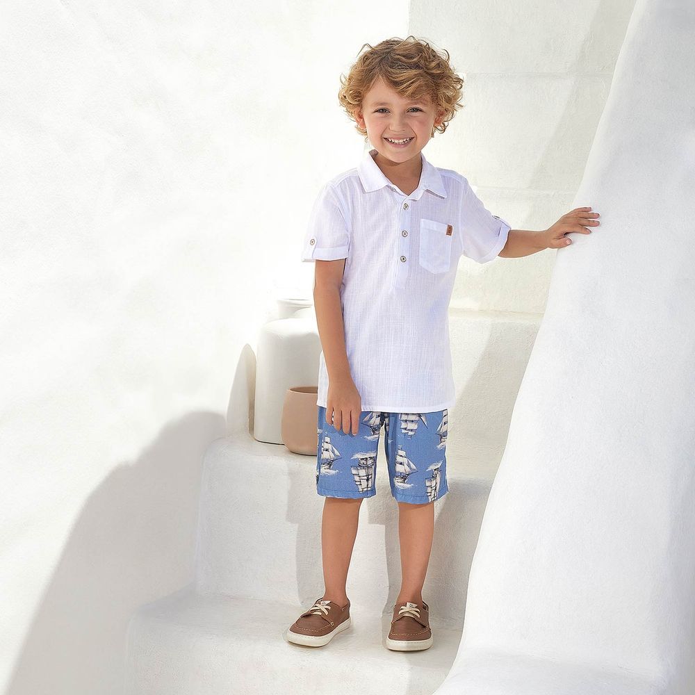 MILON NIÑO CONJ. DE SHORT BLANCO