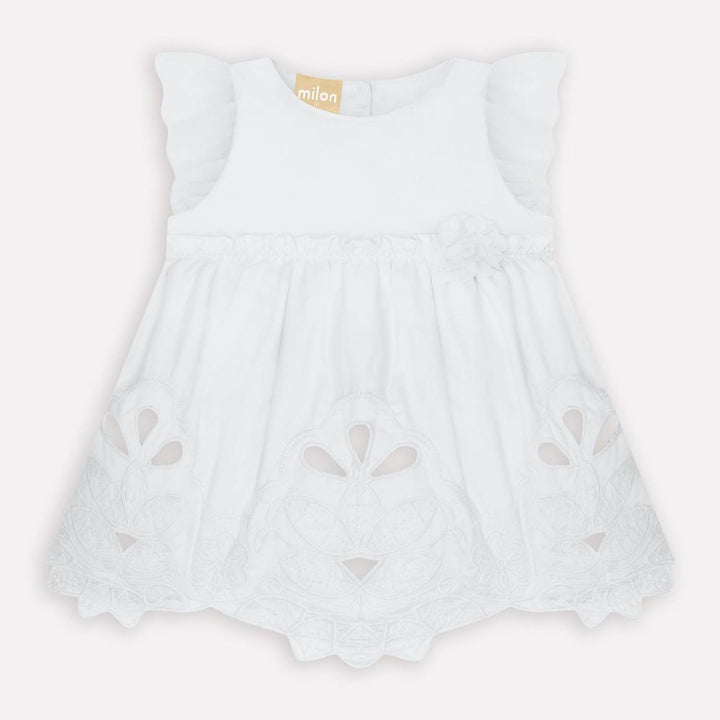 MILON BEBE NIÑA VESTIDO BLANCO