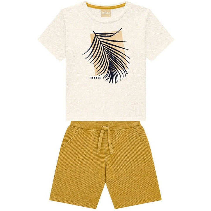 MILON NIÑO CONJ. DE SHORT BEIGE