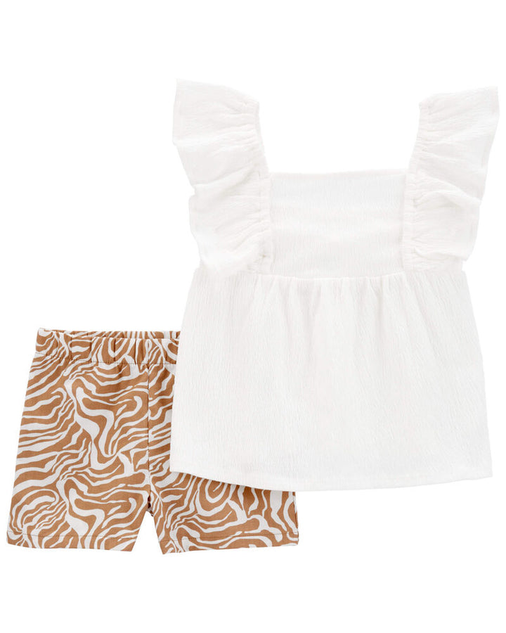 CARTERS NIÑA CONJ. DE SHORT IVORY WAVE