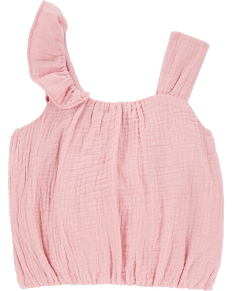 CARTERS NIÑA BLUSA PINK WOVEN GAUZE TOP