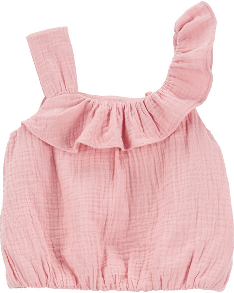 CARTERS NIÑA BLUSA PINK WOVEN GAUZE TOP